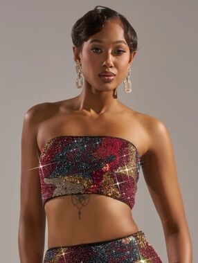 AKIRA GOLDEN HOUR SEQUIN BRALETTE Size 1X